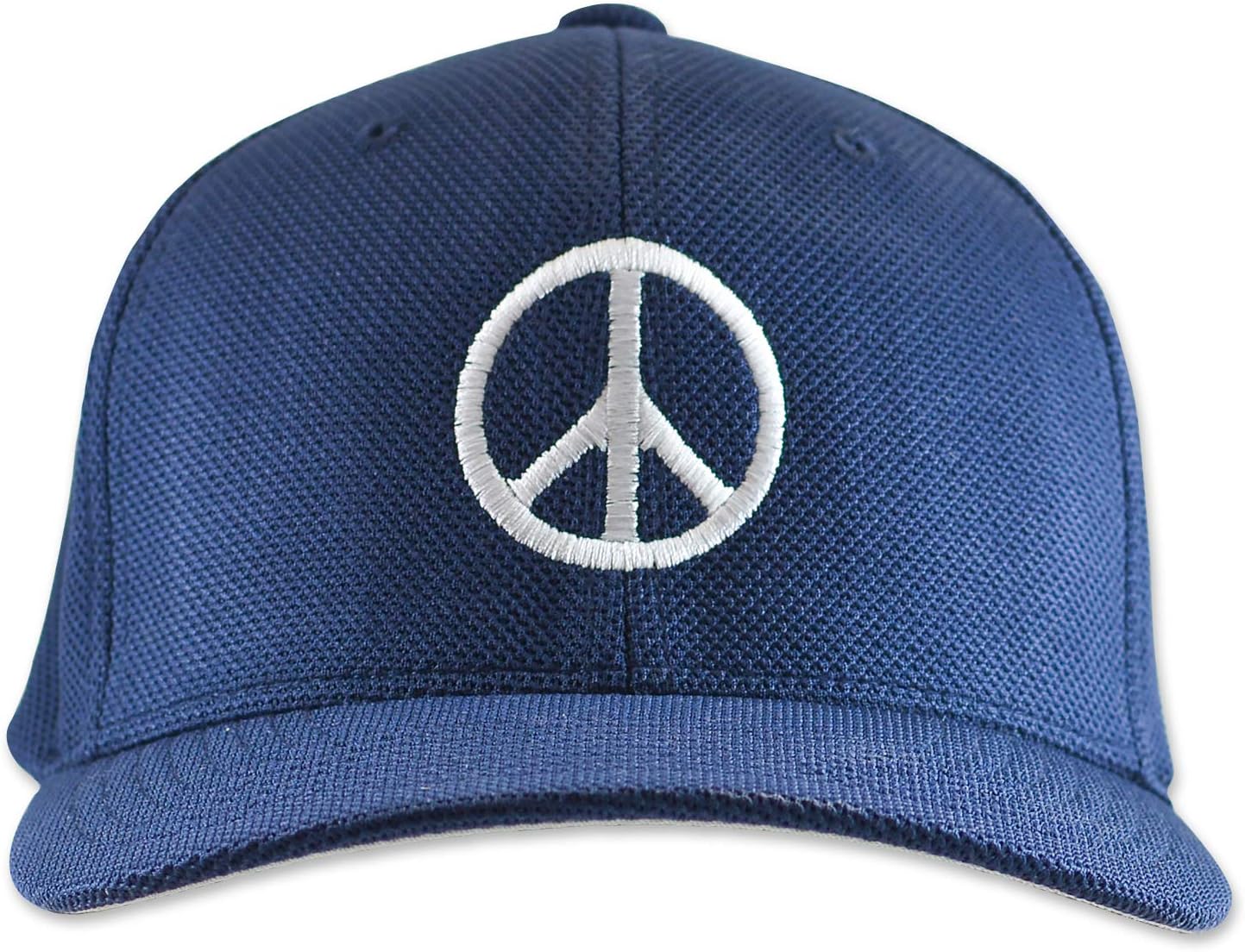 EvolveFISH Peace Symbol Embroidered Adult Cool & Dry Sport Cap Hat