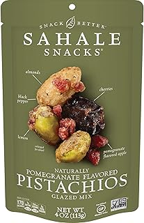 Sahale Snacks Pomegranate Pistachios Glazed Mix, 4 Ounces (Pack of 6)