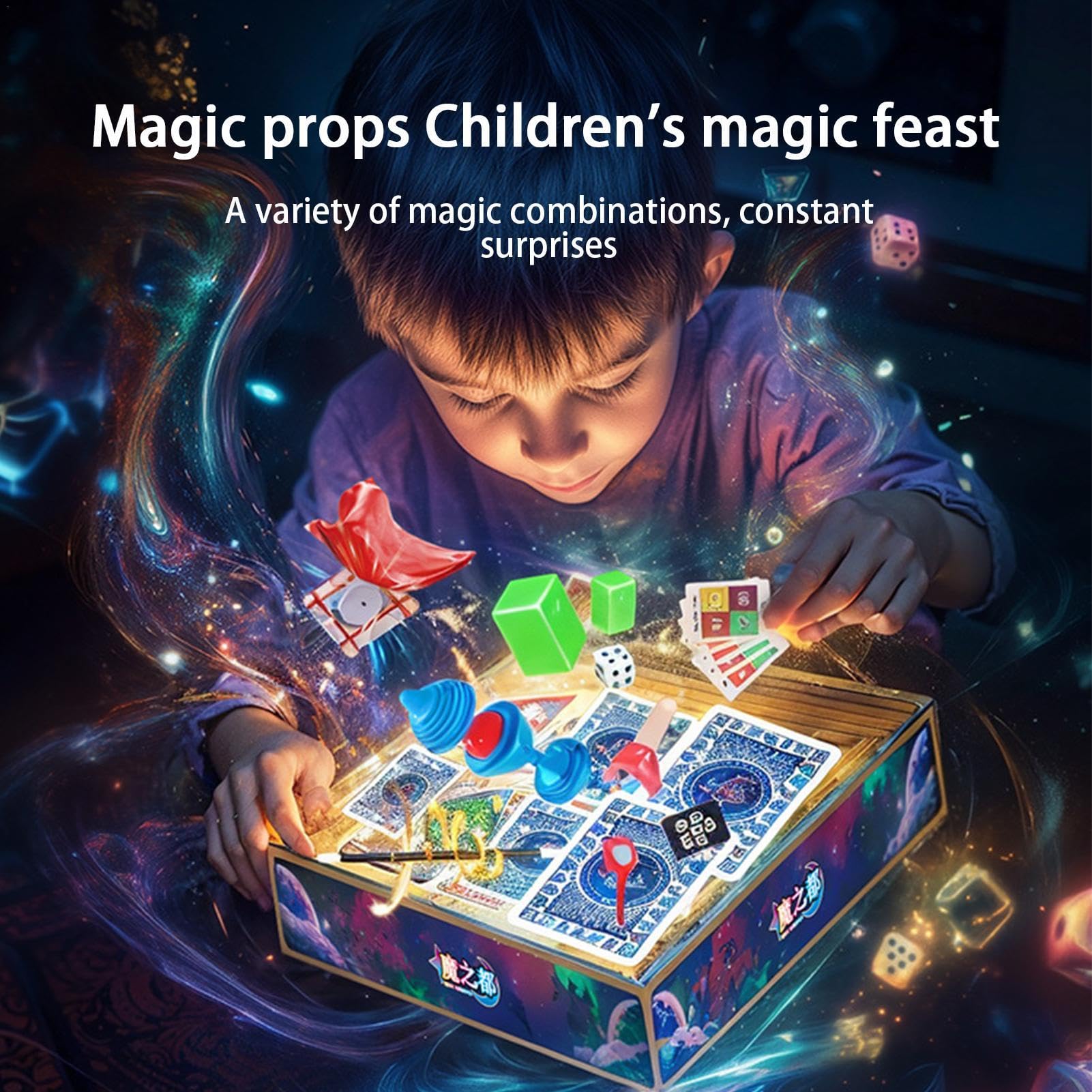 Magic Show Toys, Easy-to- Magic Props, Close-Up Trick Set, perfekt für Kinder und Erwachsene, ideal für lustige Leistung und Lerntricks, 38,5 x 33,5 x 7,5 cm, 840 g, ABS