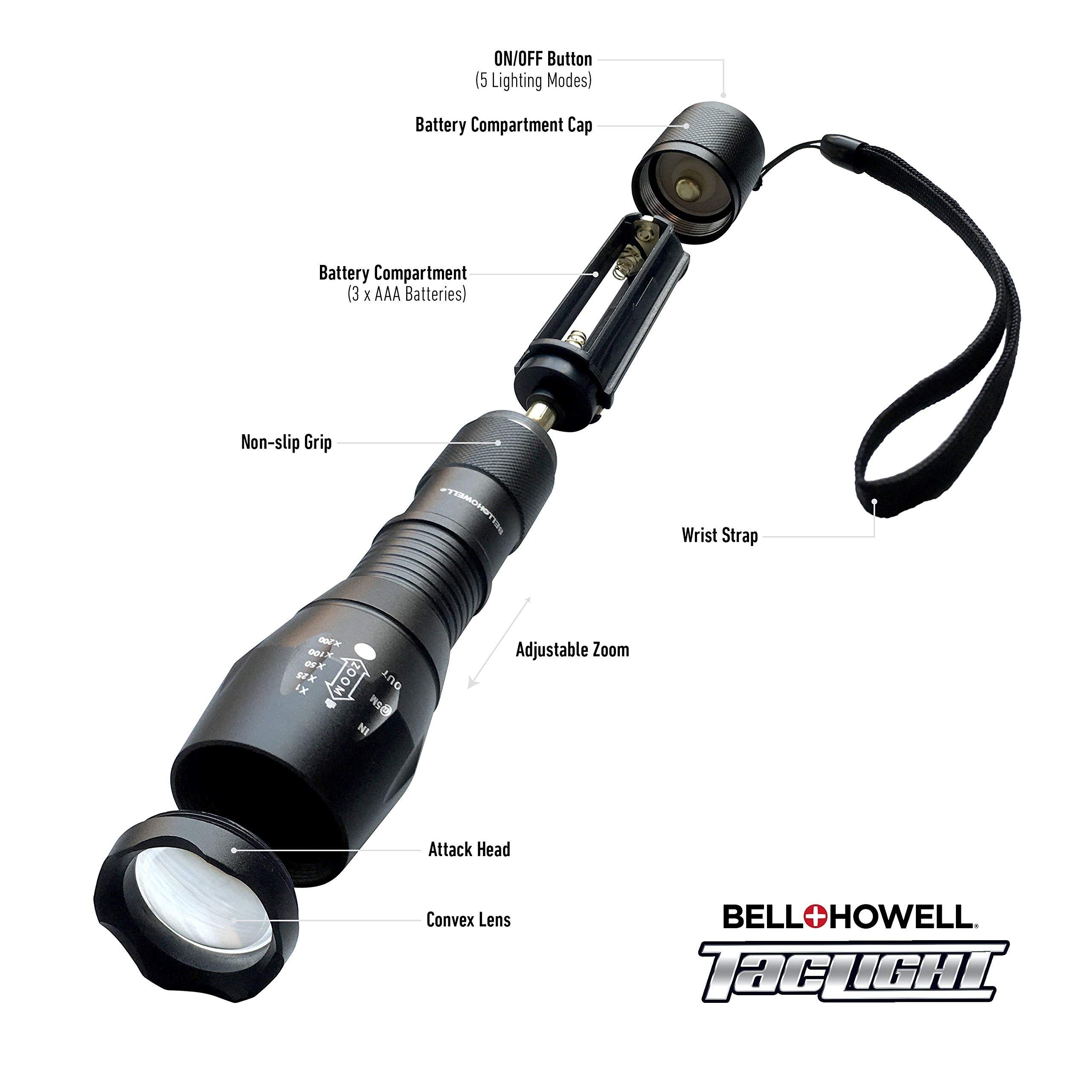 MicroBrite Bell & Howell Lampe torche LED avec pile 9 V (4