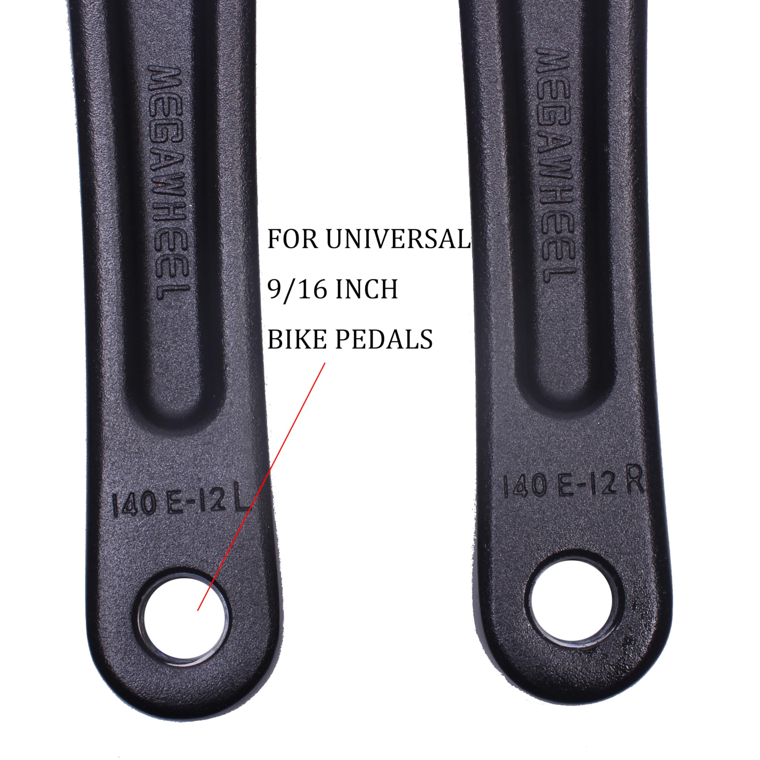 Pedivelle per bici, 89 mm/102 mm/114 mm/127 mm/140 mm/152 mm/160 mm/165 mm/170 mm/175 mm con foro quadrato per bici Ebike, motore a montaggio medio, coppia