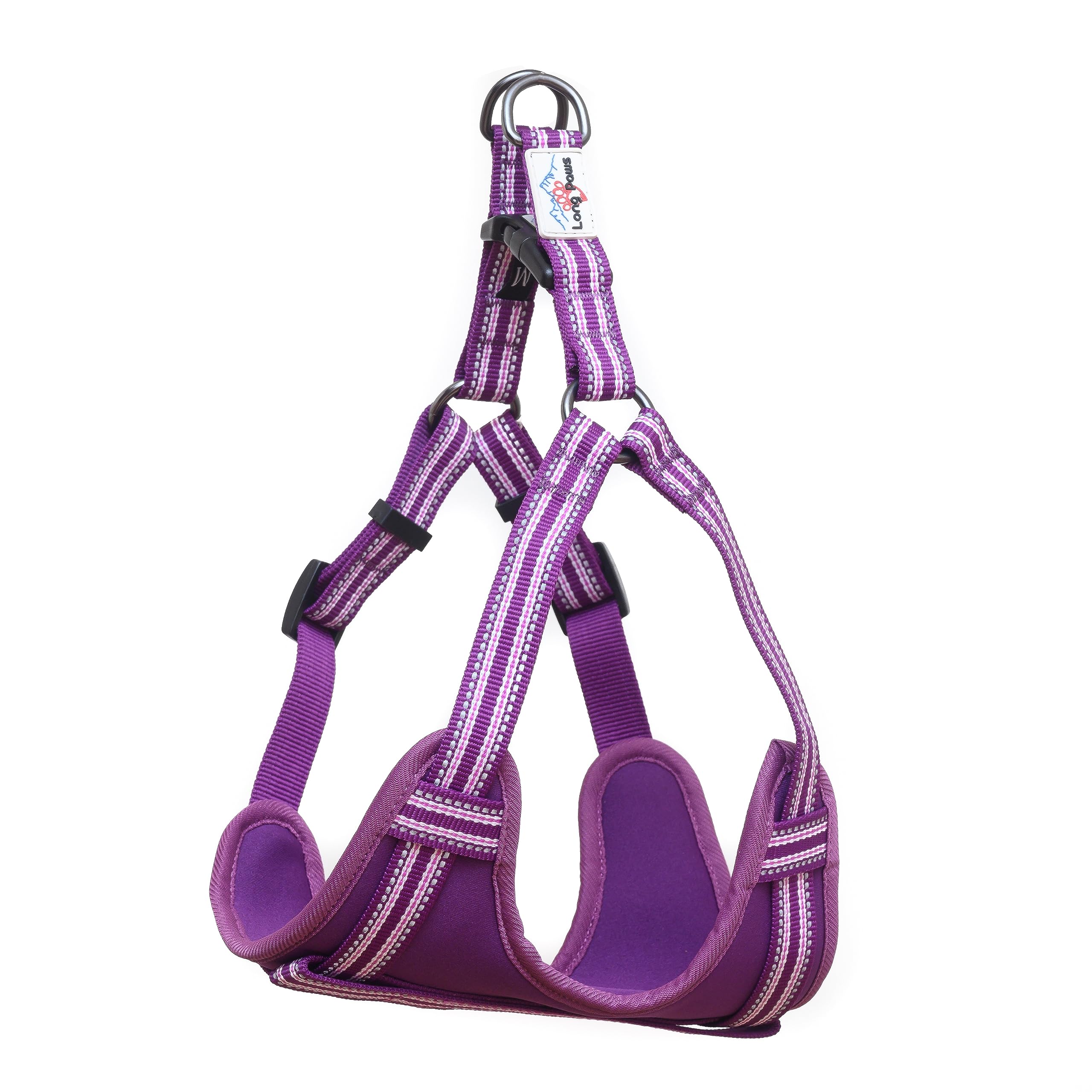 Long Paws Medium Purple Comfort Harness Reflective Step-In Padded Dog Harness | Easy Walk Harness For Dogs (Medium | Purple) โ image 1