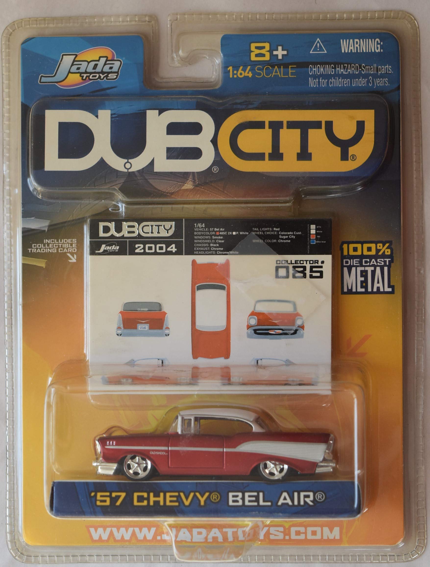 Amazon | Jada Dub City '57 Chevy Bel Air、レッド | ミニカー・ダイ