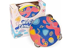 My First Wooden Tambourine for Kids Learning Rhythm
