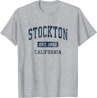 Stockton California CA Vintage Athletic Sports Design T-Shirt