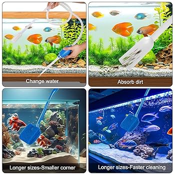 1.45m Aquarium Siphon Cleaner Set, Hand Syphon Pump For Fish