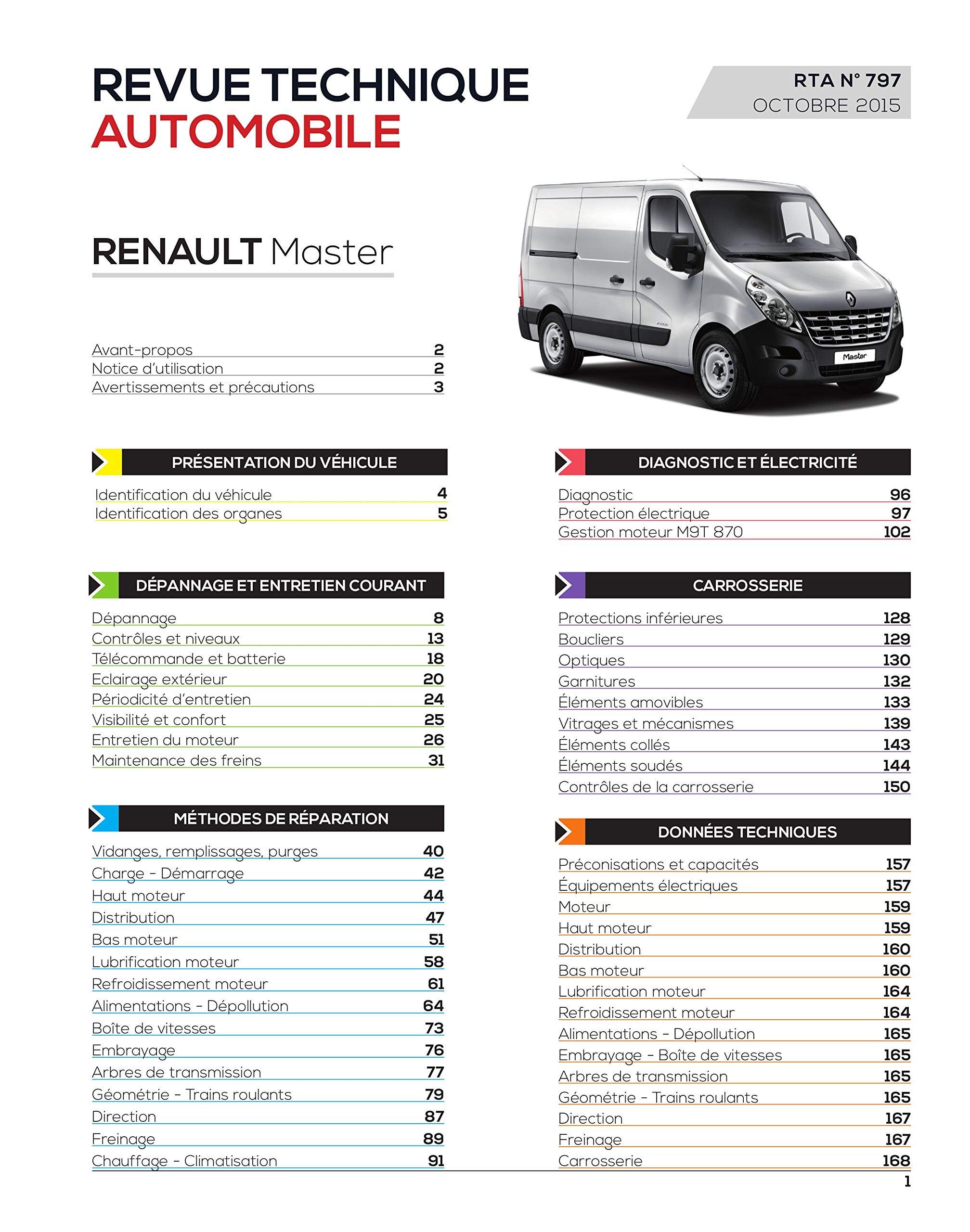 E.T.A.I - Revue Technique Automobile 797 - RENAULT MASTER III - 04-2010 à 2015
