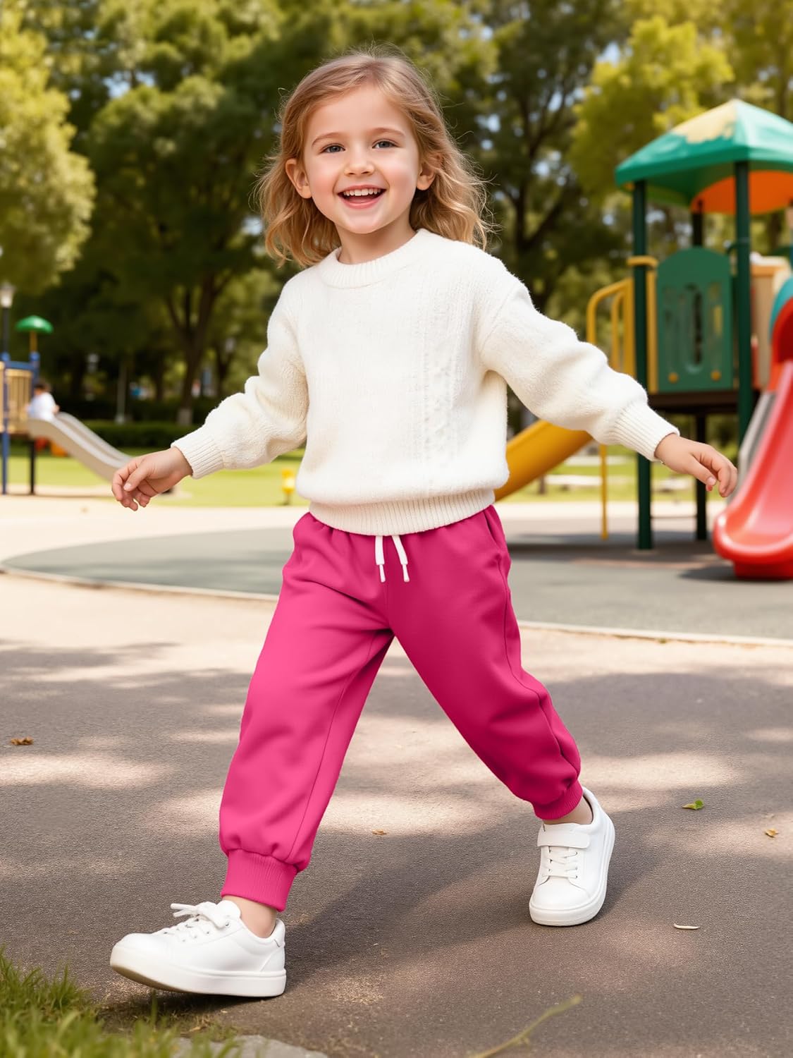 Resinta 3 Pack Toddler Girls Boys Sweatpants Kids Casual Athletic Pull-On Cotton Jogger Pants with Drawstring for Boys Girls - Image 2