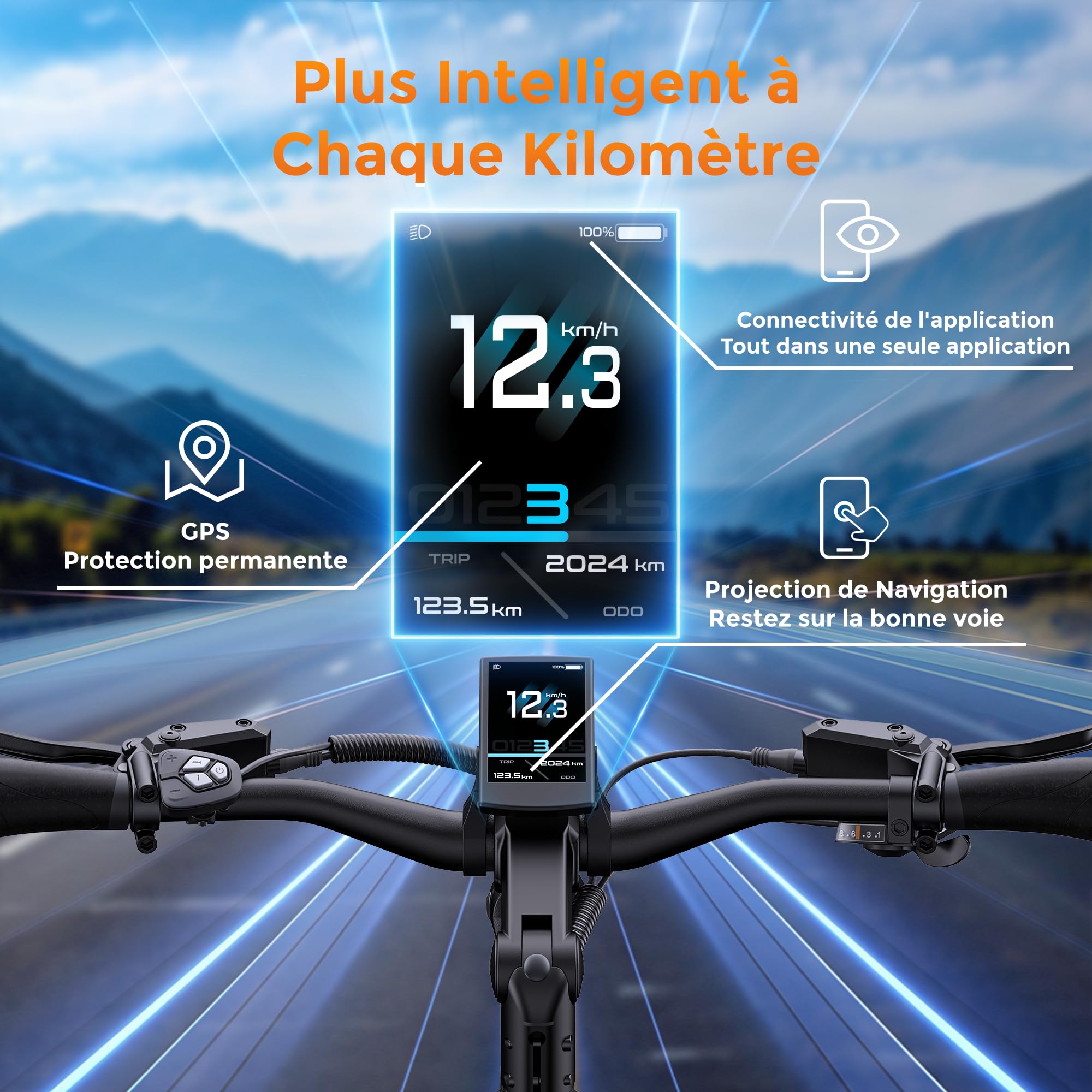 ENGWE E26 3.0 Pro ‍Velo Electrique, Moteur Central de 100 Nm, Tout Terrain | Suspension intégrale et suspension à 4 bras, connectivité IOT &APP, recharge en 4 heures, batterie 48 V 15 Ah, 135 km