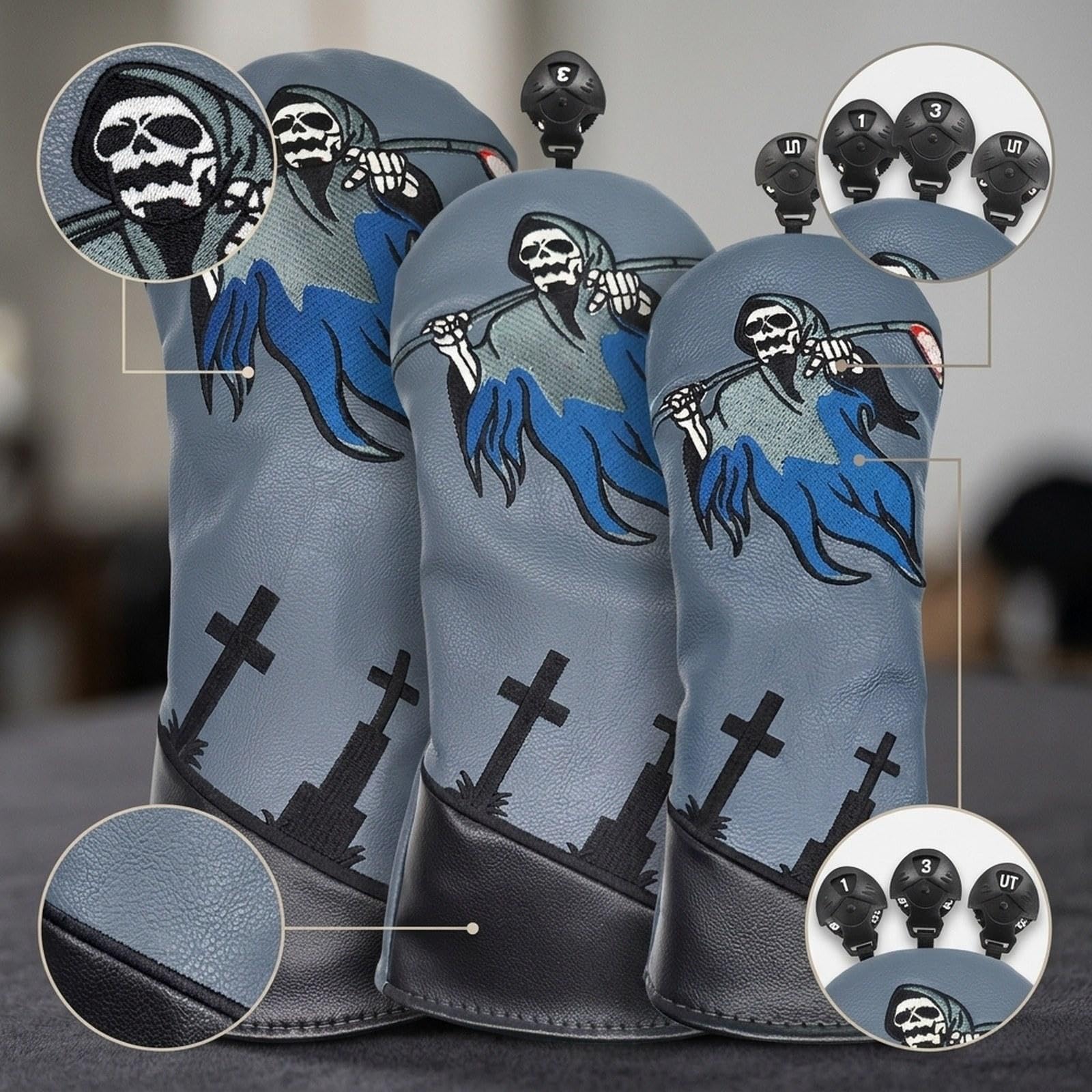 Sharplace Fundas para Cabezas Palos Golf, Fundas para, Protectoras para golfistas Adultos, Regalo para golfistas.