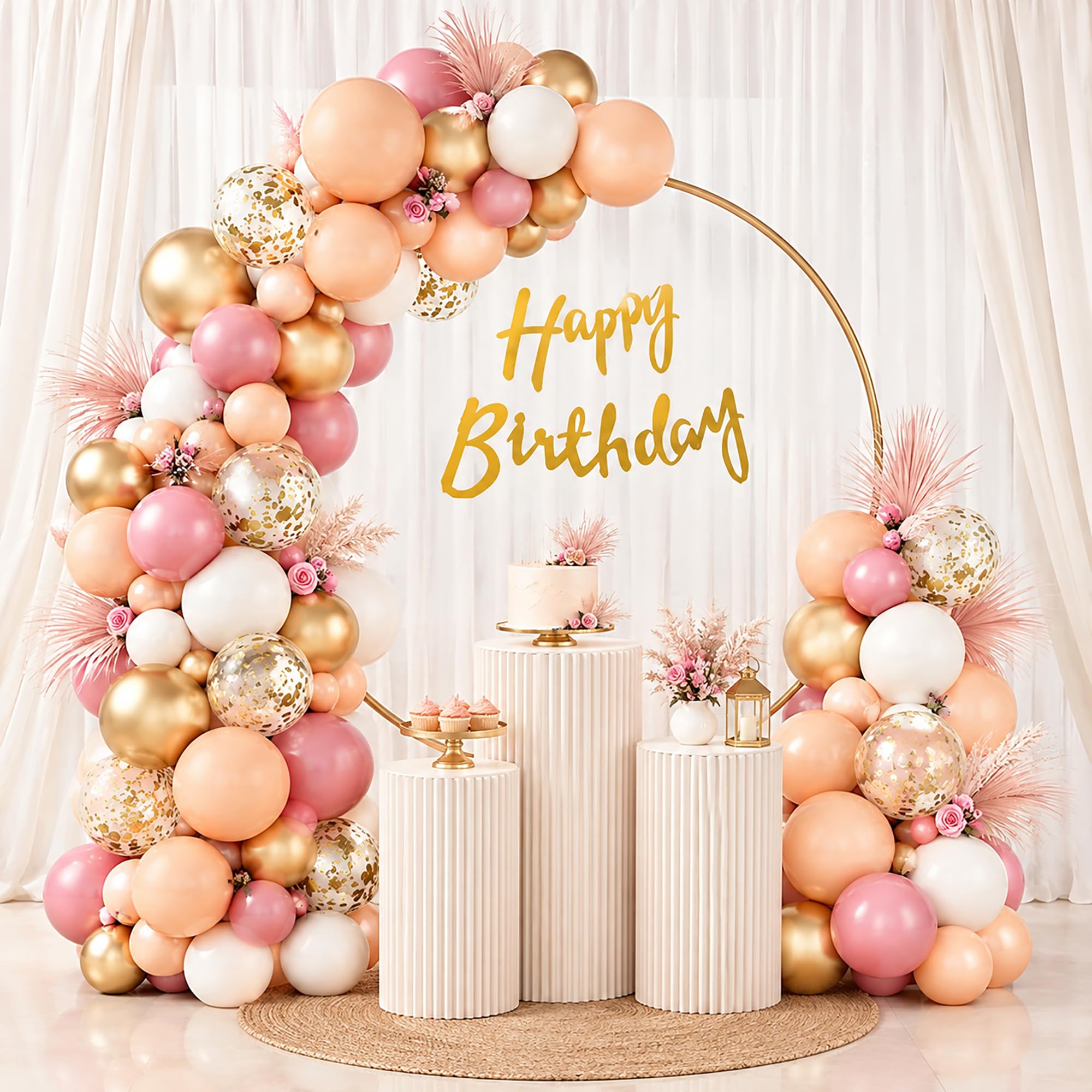 57 Pieces · Peach & Gold
