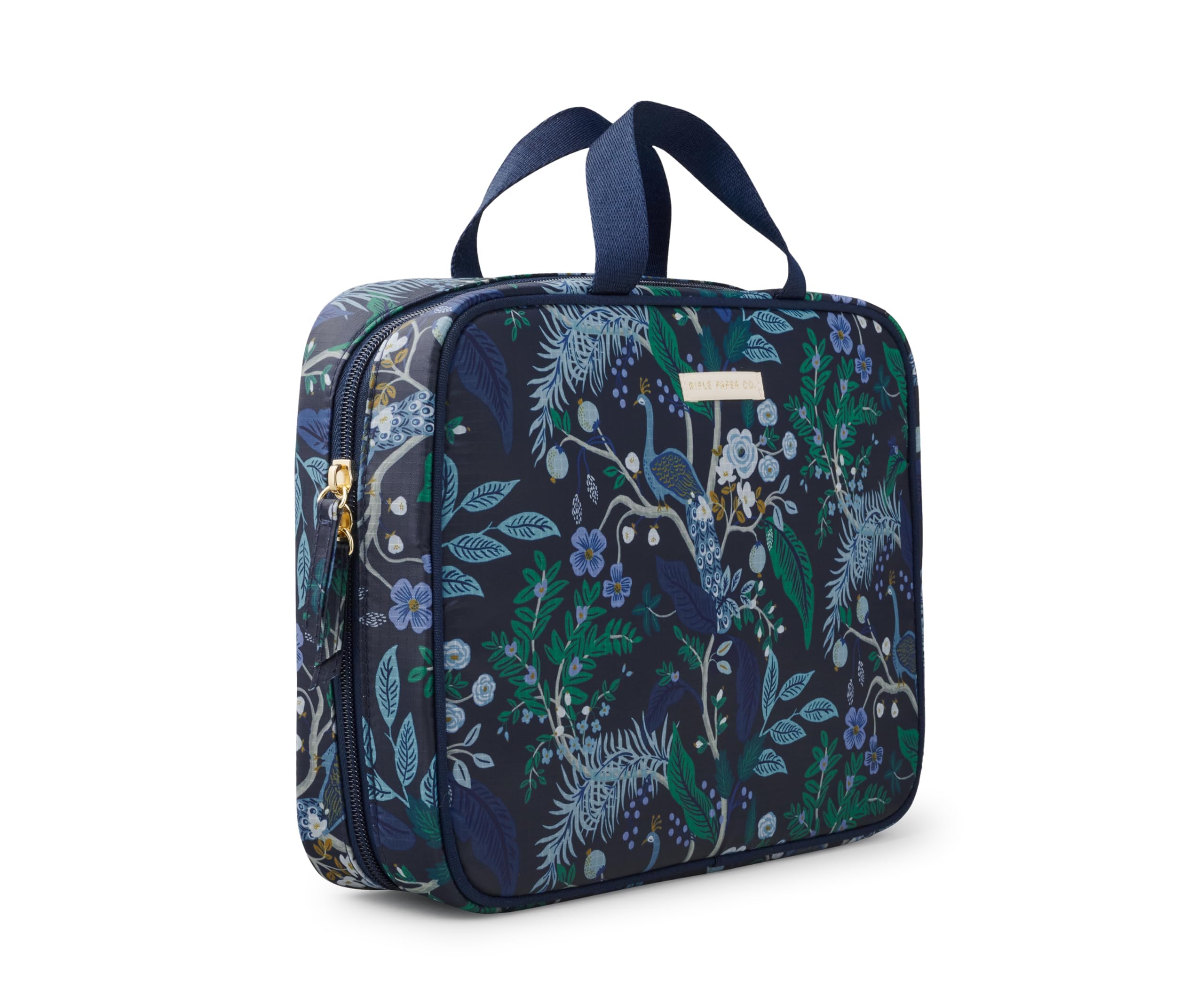 RIFLE PAPER CO. Neceser de viaje (bolsillos para almacenamiento, fácil de limpiar, accesorio imprescindible de viaje, patrón estilizado), Pavo real