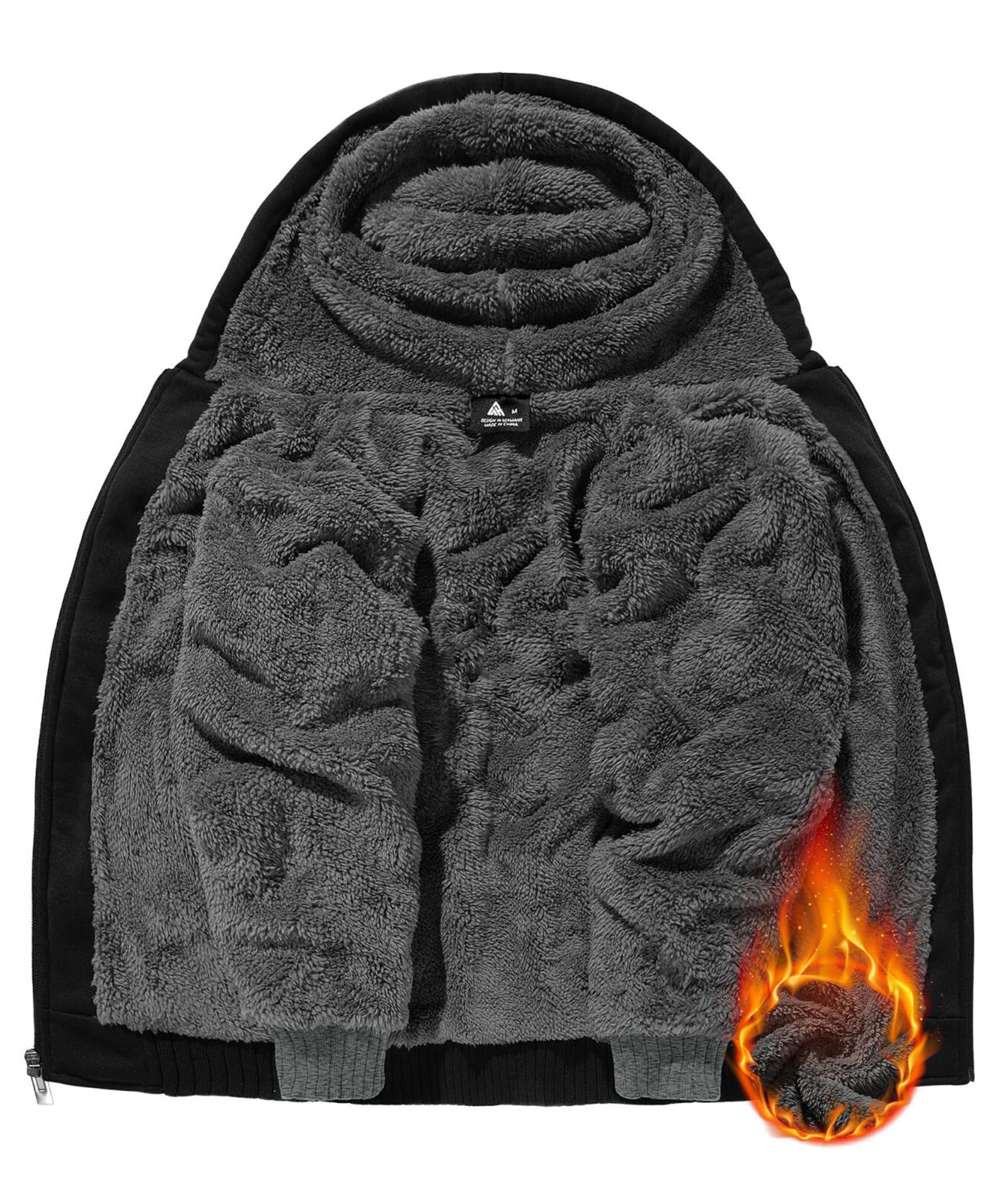 SwissWell Veste Polaire Garçon Sweat à Capuche Enfants avec Zippé Hoodie Chaud Ourdoor Veste d'hiver Manches Longues Sport Sweatshirt Automne Hooded
