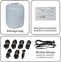 Vista 7 de Explore Land 900D - Funda impermeable para barco remolcable de 900D; se adapta a longitudes de 14 a 16 pies, ancho de haz de hasta 76 pulgadas