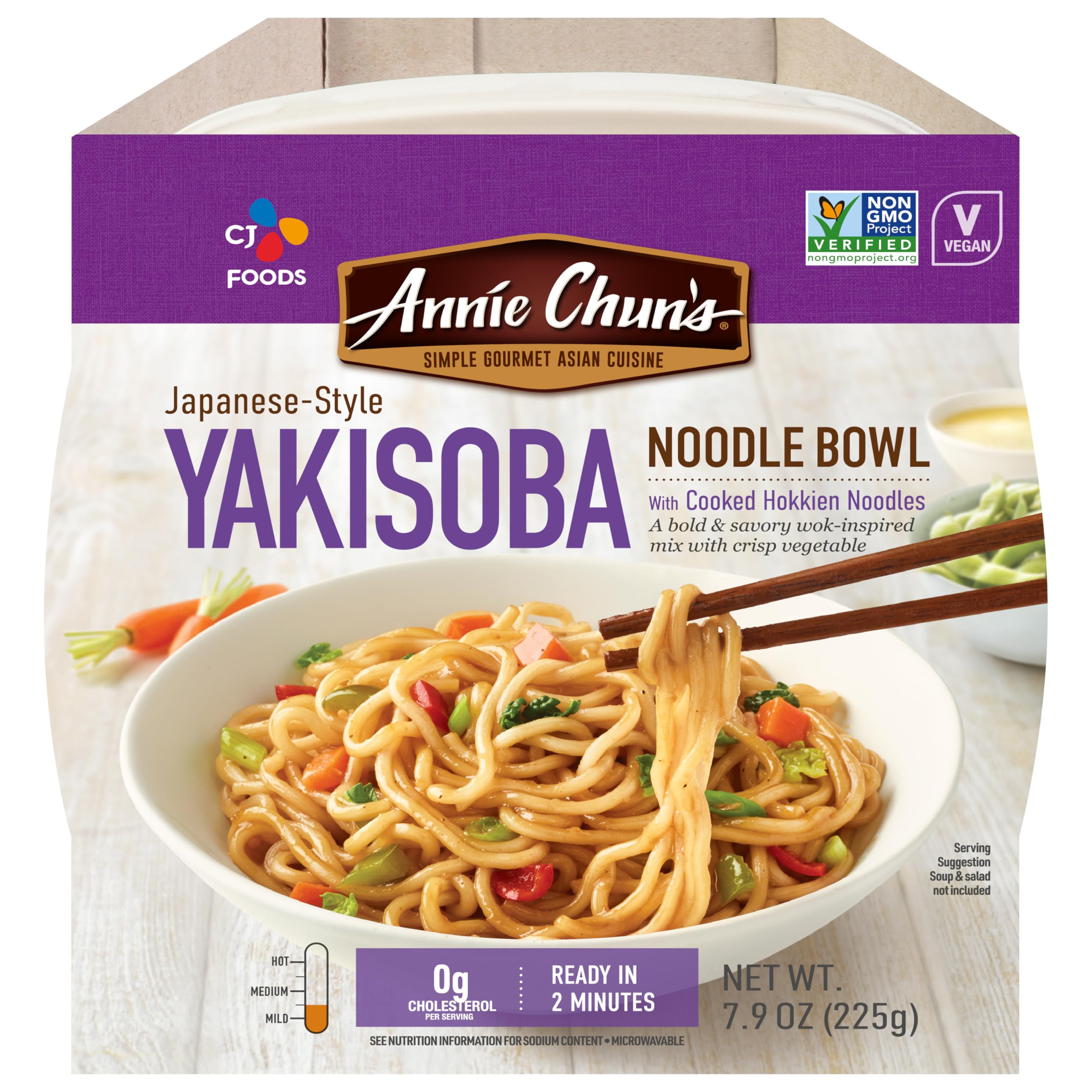 Annie Chun's Yakisoba Noodle Bowl, Non-GMO, Vegan, 7.8 Ounce, Pack of 6