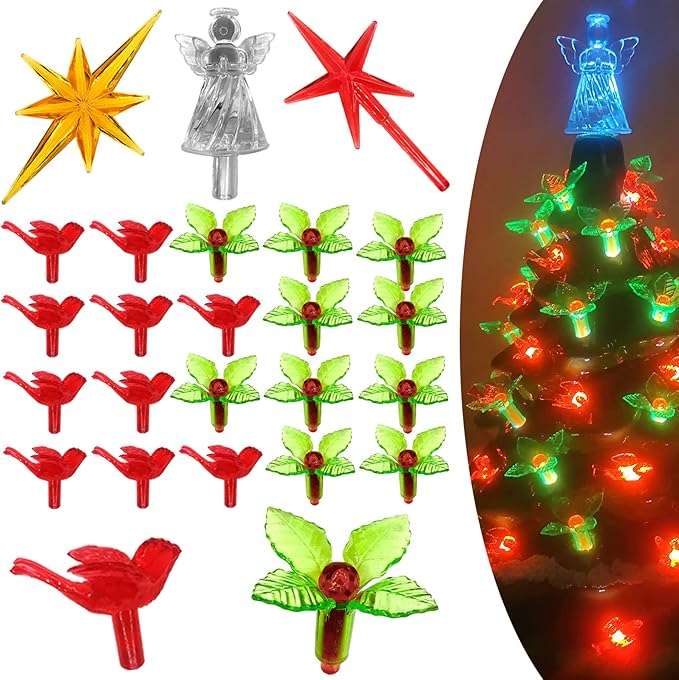 153Pcs Ceramic Christmas Tree Replacement Hollylights50