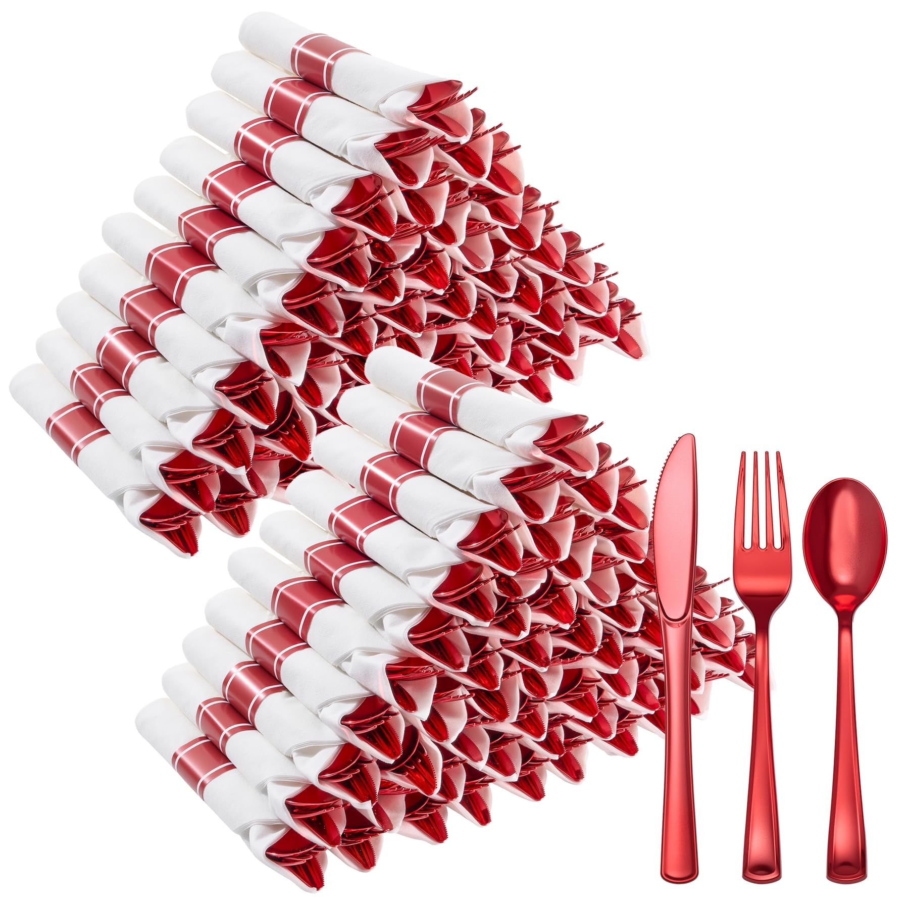 Disposable Silverware Set - 100 Forks, Knives, Spoons -14 Disposable Silverware Set - 100 Forks, Knives, Spoons -14