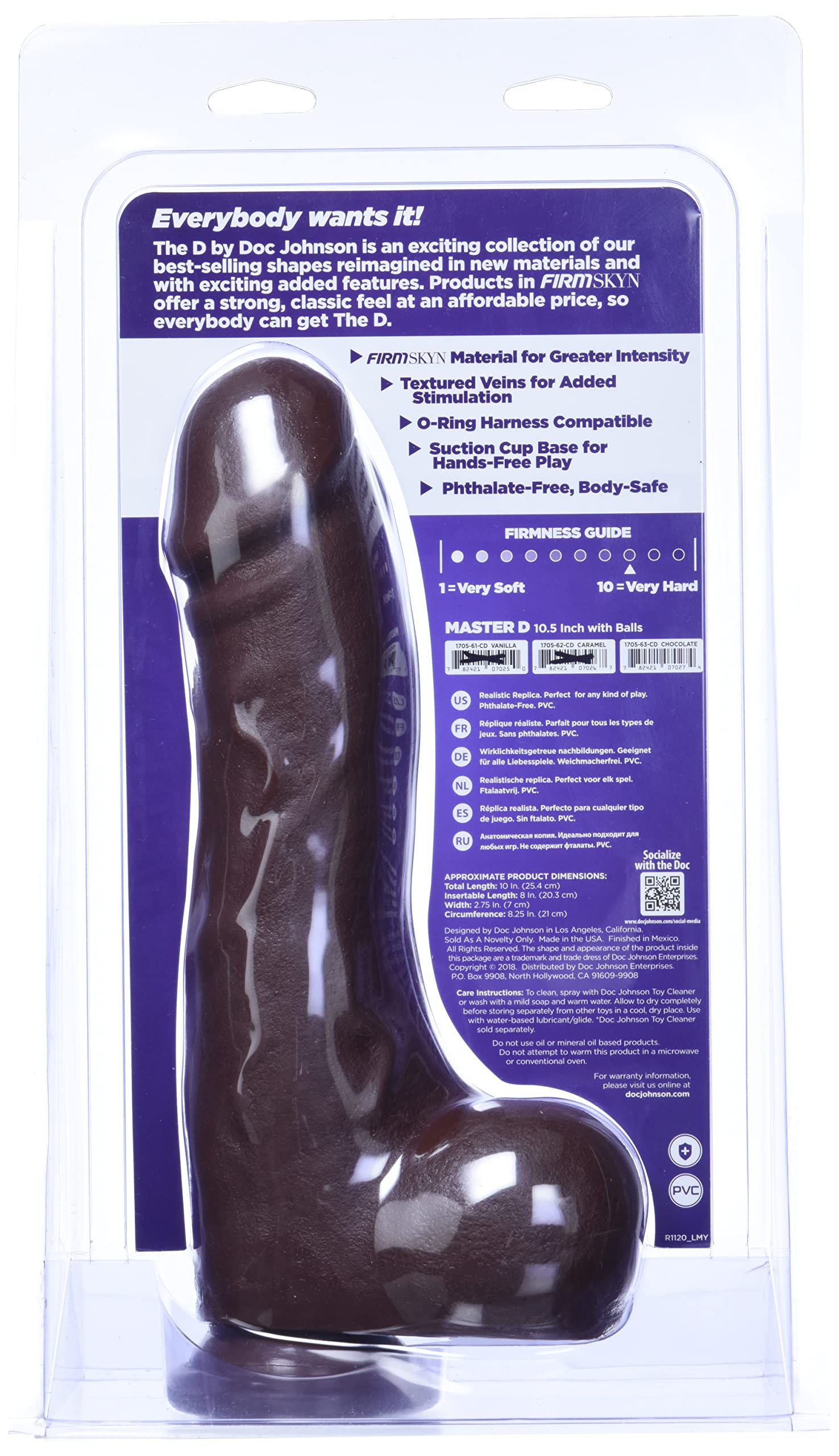 The D - Master D - 10.5 Inch With Balls Firmskyn - Chocolate