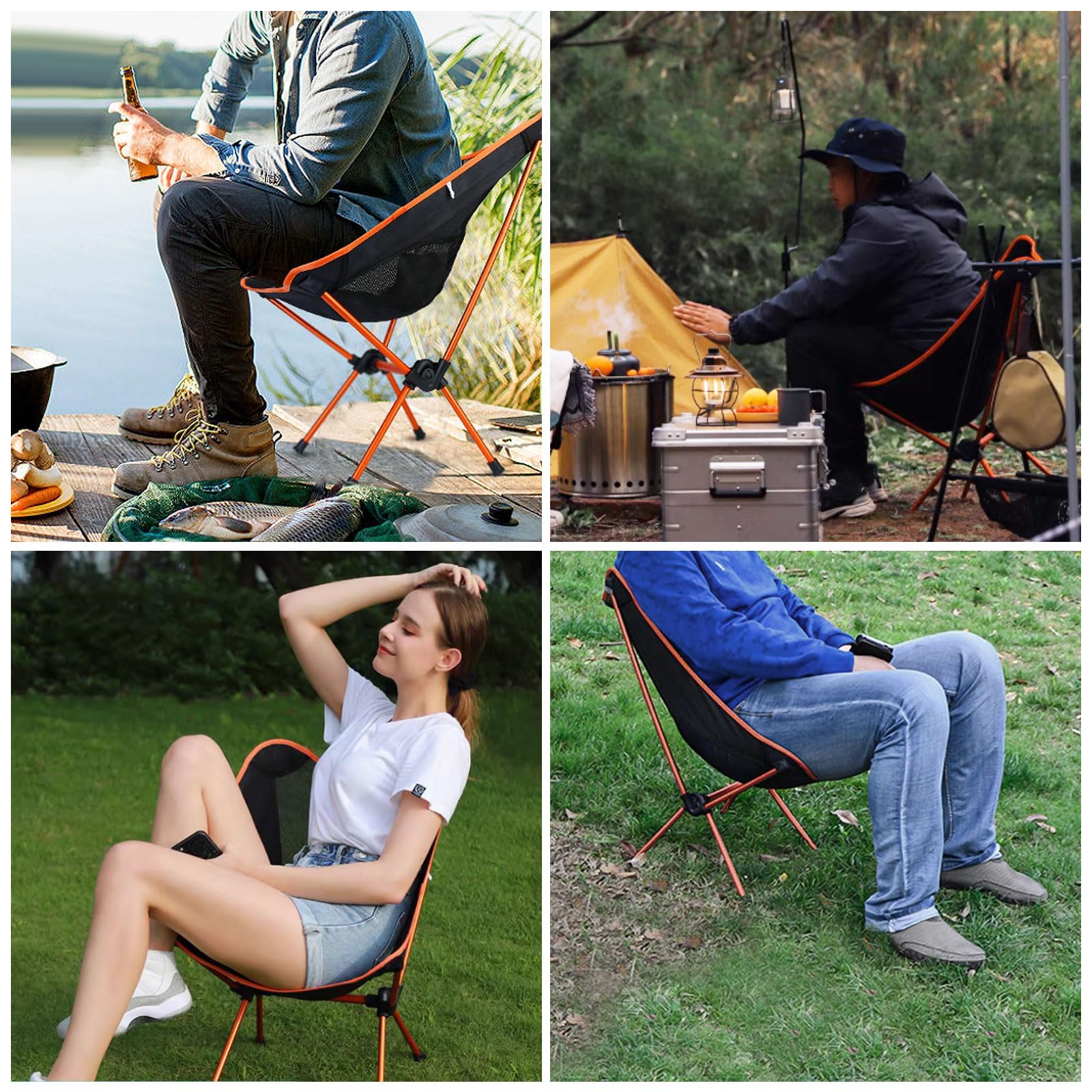Aluminiumrahmen Campingstuhl Ultraleicht Faltbar Bis 140 Kg Tragbarer Klappstuhl Für Picknick Angeln Outdoor Beach