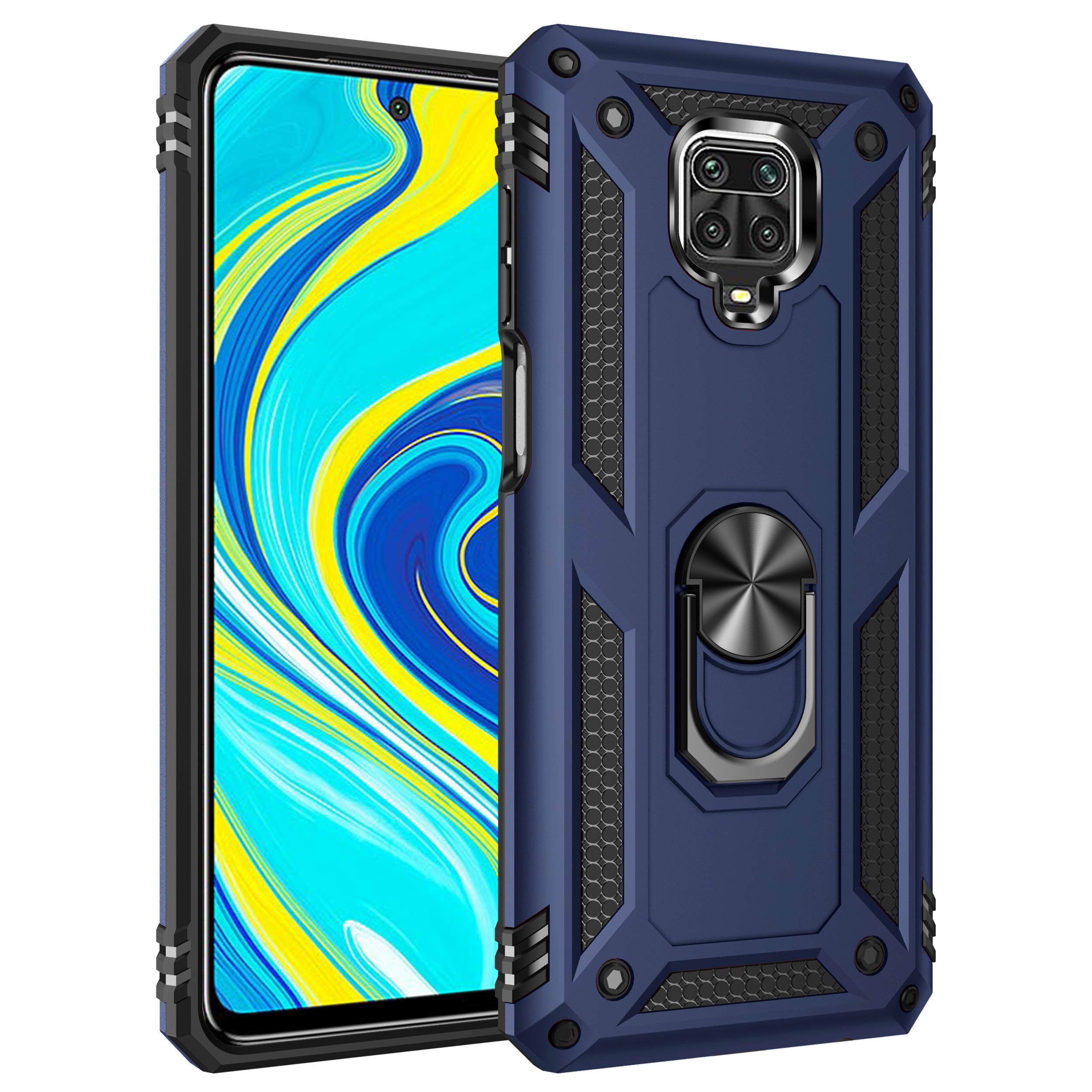 SORAKA Cover Militare Per Xiaomi POCO M4 Pro 5G Con Supporto Ad Anello Invisibile E Piastra Magnetica