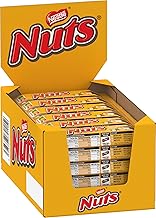 Nestlé Nuts Chocolate Bar, the Classic with Whole Hazelnuts and Caramel Wrapped in Milk Chocolate, Pack of 24 (24 x 42 g)
