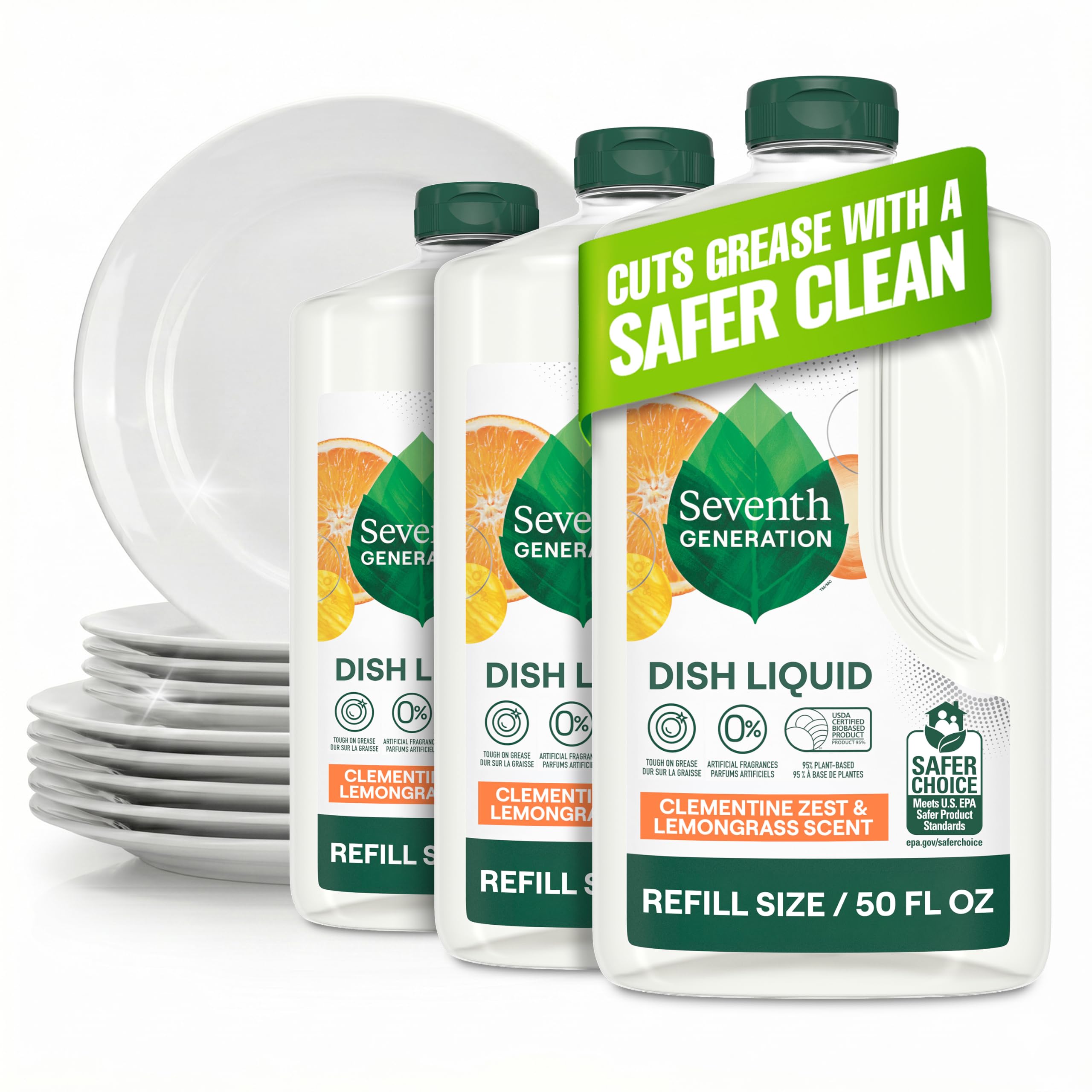 Amazon.com: Seventh Generation Hand Dish Wash Refill, Lemongrass
