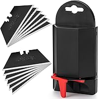 BatesChoice Utility Knife Blades 100 Pack with Dispenser - Premium Carbon Steel, Sharp Durable Box Cutter Blades