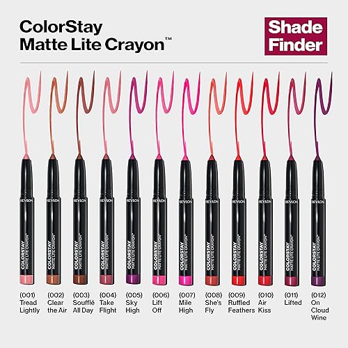 Miniatura 9 de Revlon ColorStay Matte Lite Lápiz labial con sacapuntas integrado, a prueba de manchas, resistente al agua, sin secado, 004 Take Flight, 0.049 onzas