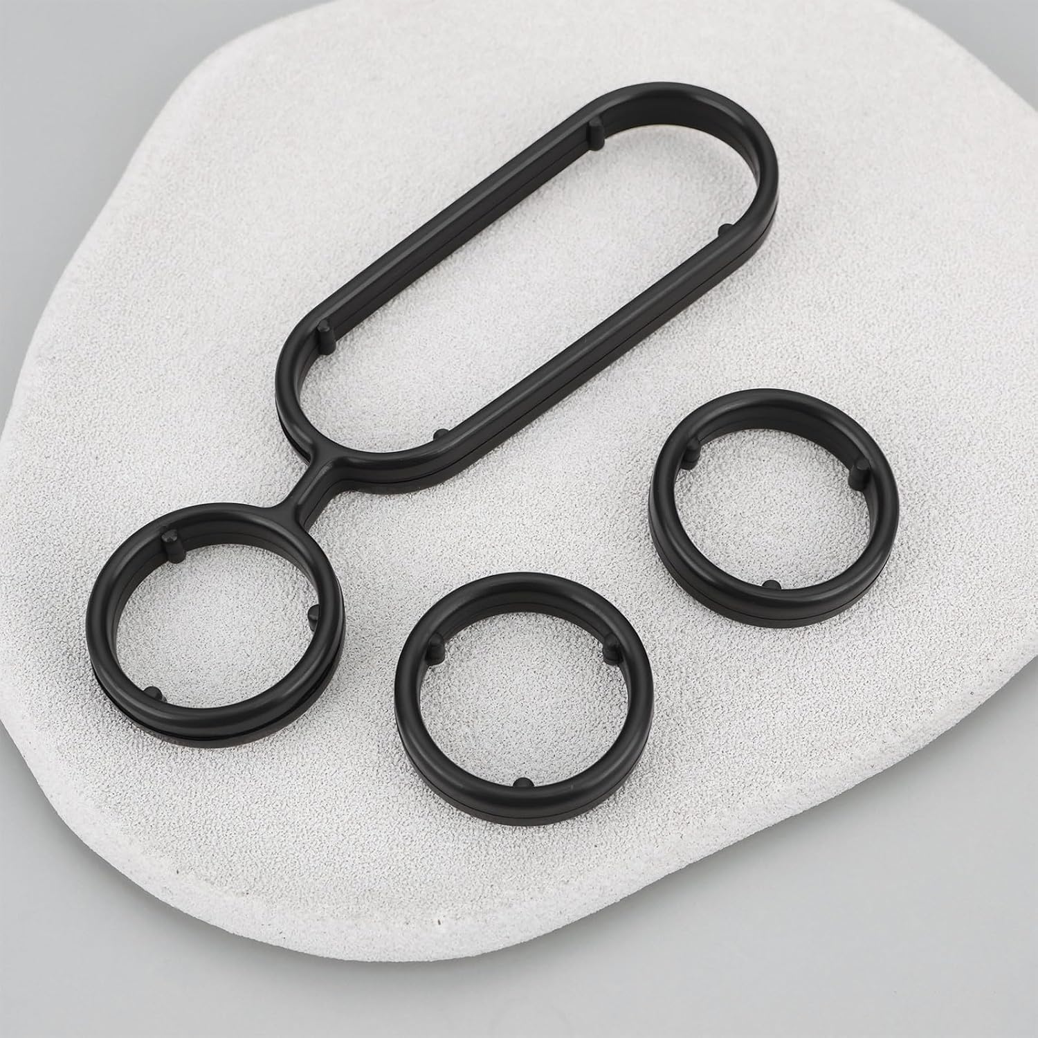Oil Filter Housing Gasket Kit, Replaces OEM 03L198070 03L115389C Compatible with Audi Compatible with VW