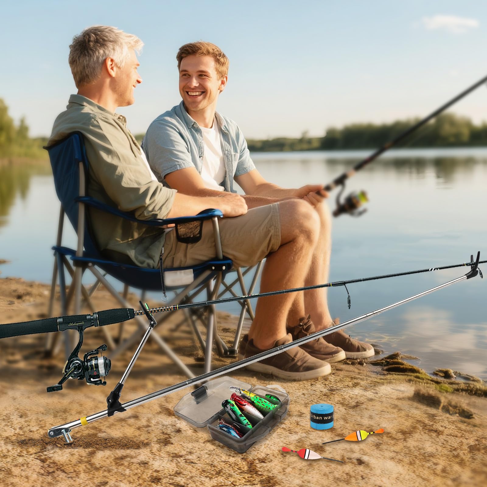 Calendario de Adviento de pesca 2025 para adultos, hombres, adolescentes y niños, kit de accesorios de aparejos de pesca de 24 días, regalos de pesca de cuenta regresiva de Navidad con