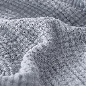 EMME Muslin Blankets for Adults Throw Blanket for Couch Breathable Gauze Soft Lightweight Airy Dusty Blue Super King 120" x 94"