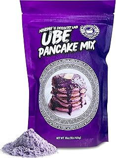 Ninong's Dessert Lab Ube Pancake Mix, Ube Flavored Buttermilk Pancake Mix with Real Ube, Makes Ube Cakes, Waffles, Crepes and more, Just Add Water (1 Pound)