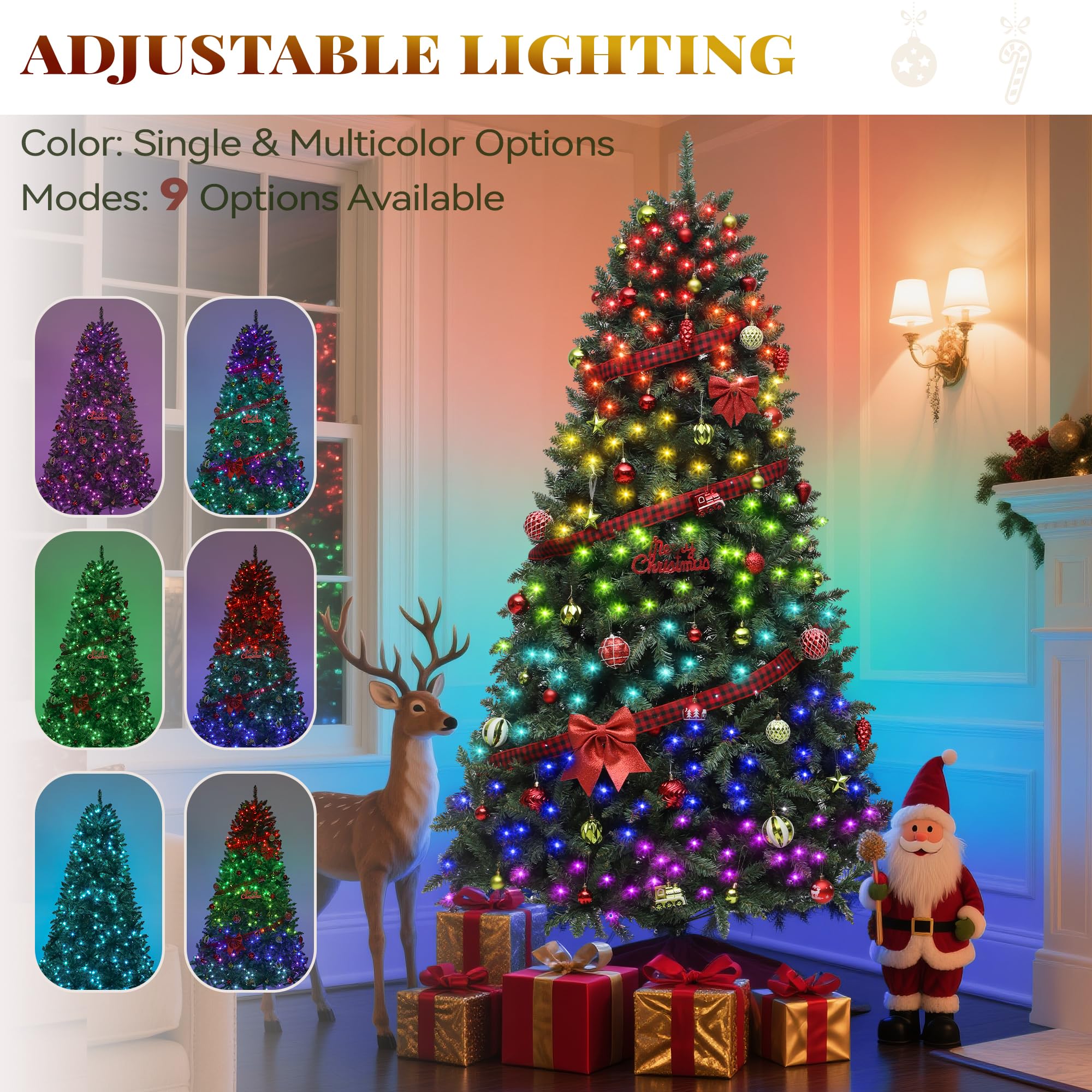 Amazon.com: YITAHOME Prelit Green Christmas Tree 7.5ft w/Remote