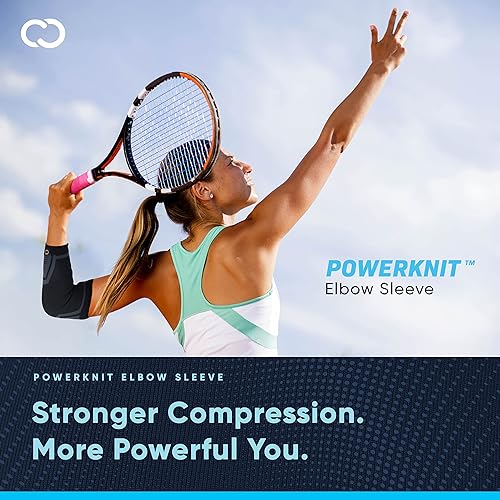 Vista 2 de Copper Compression PowerKnit Elbow Sleeve - Seamless Elbow Brace for Men & Women - Pain Relief for Tendonitis, Tennis Elbow, Golfers, Weight Lifting