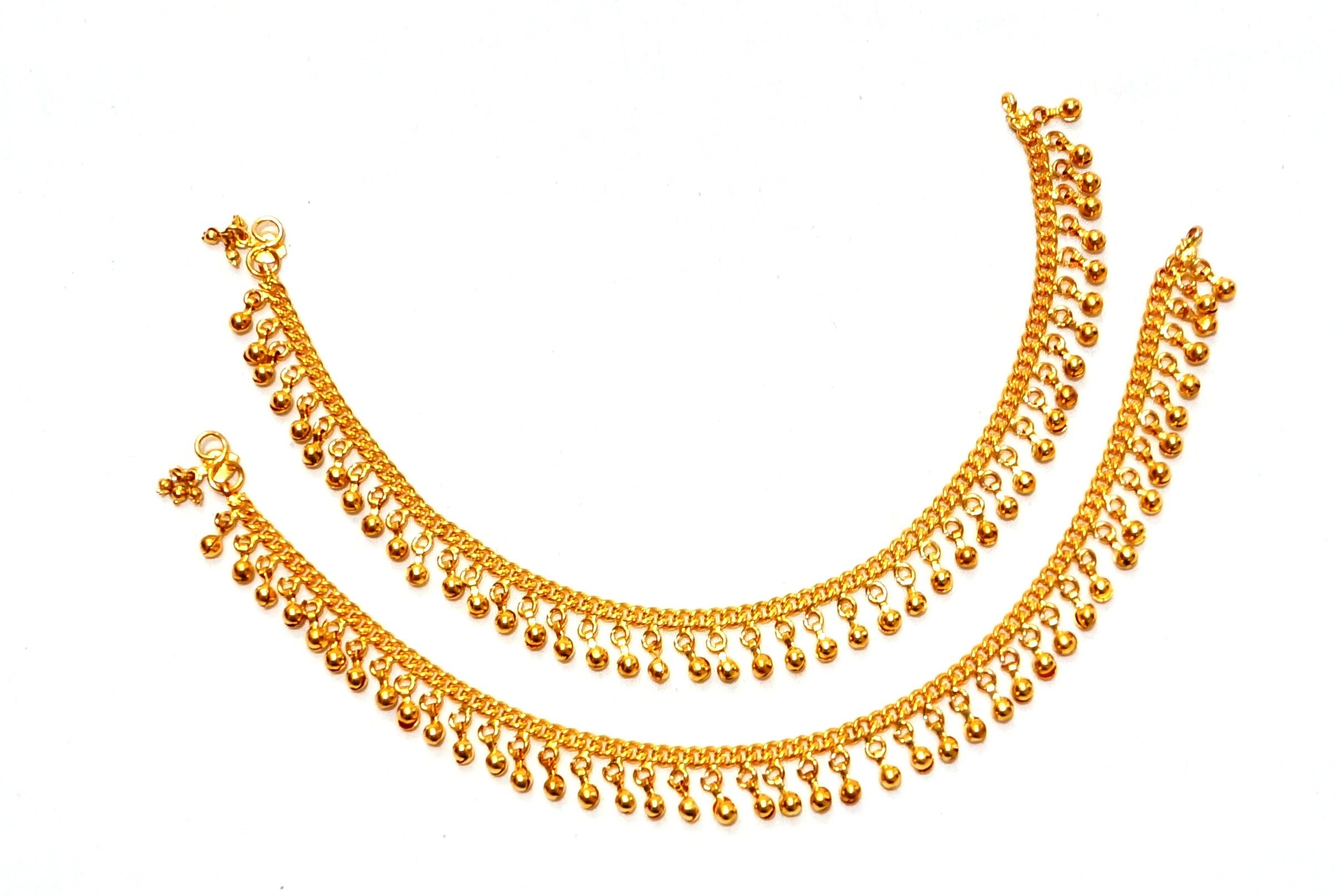 Deccani Handicrafts Daily Use Metal Alloy (Panchaloha) Anklets for Women- Curb Chain with Big Hanging Beads (B078PNJKT1) Amazon Price History, Amazon Price Tracker