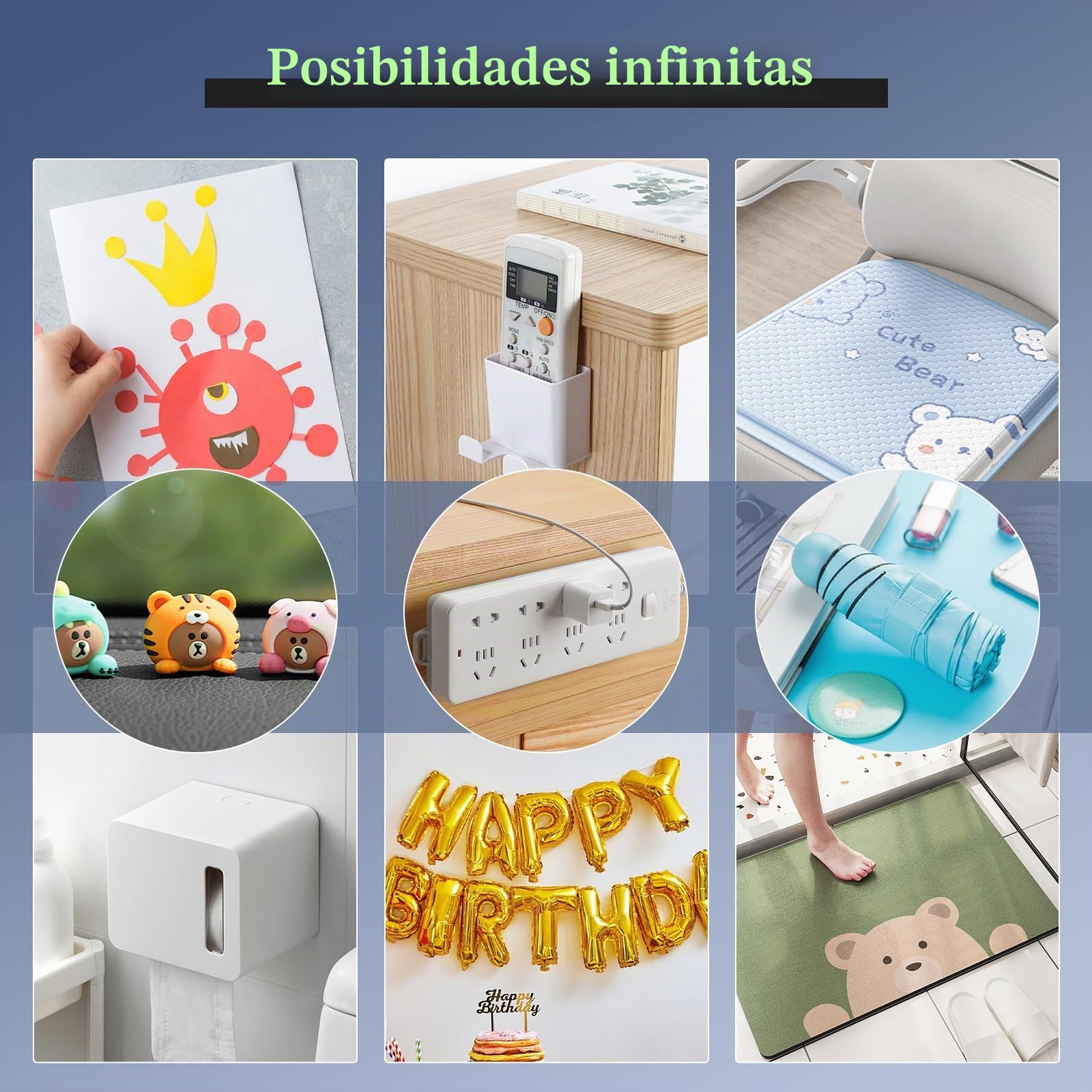 Oderra 400 piezas de Scratch adhesivo redondo, 200 pares de puntos autoadhesivos redondos de 20 mm, pastilla de Scratch adhesivo, para manualidades, etc