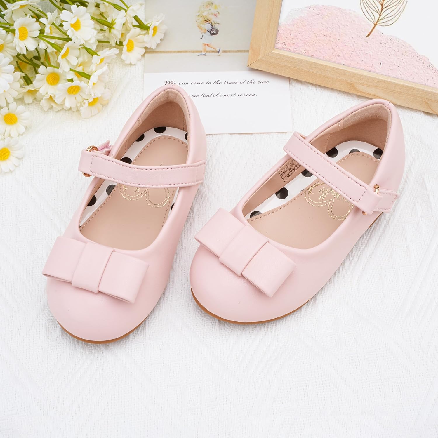 Stelle Girls Dress Shoes Toddler Mary Jane Shoes Flats with Bow for Toddler/Little/Big Kids - Image 7