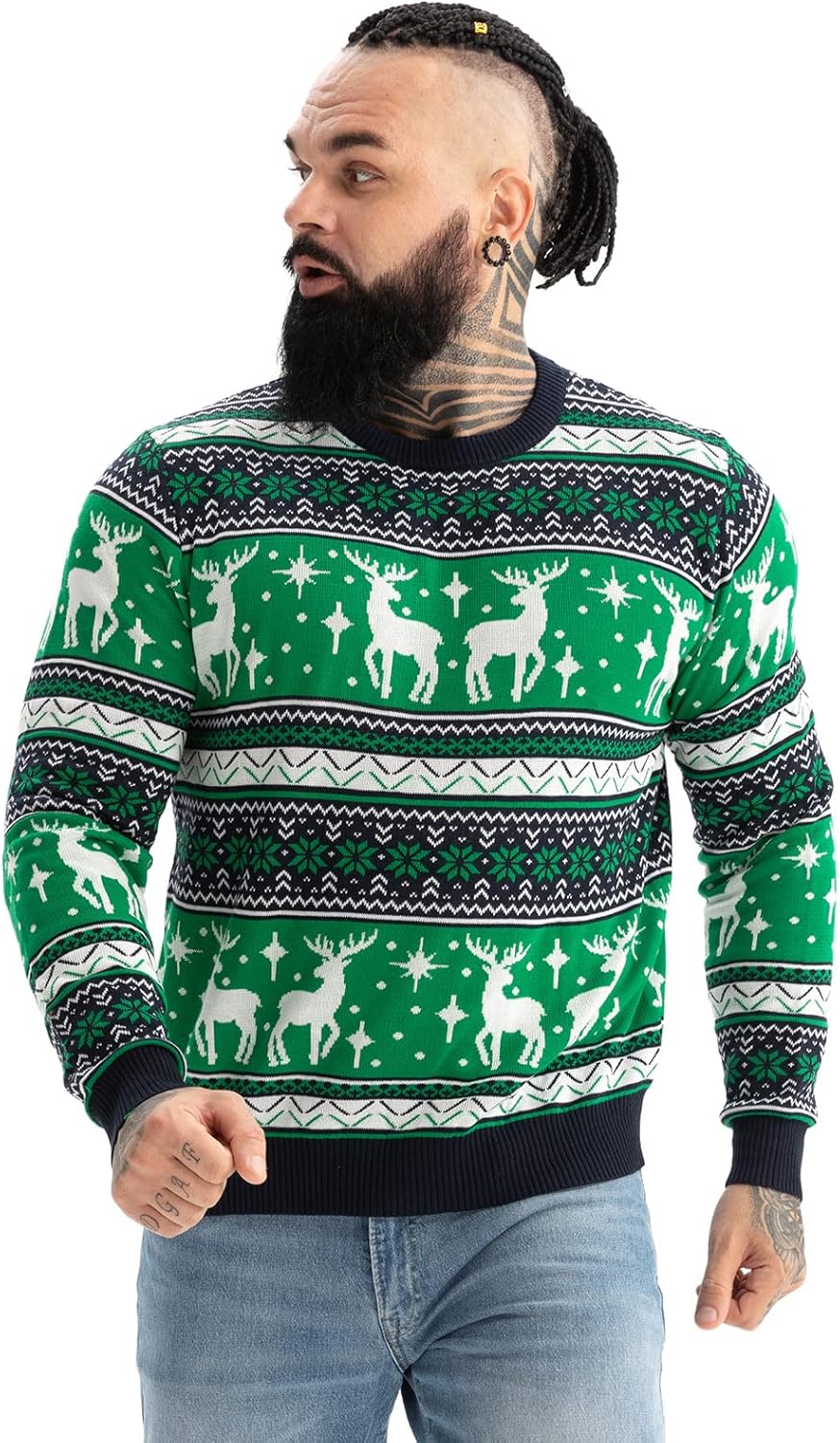 Ugly Christmas Sweater for Men, Hooded Unisex Women Xmas Hoodie Pullover for Party Festive Party
