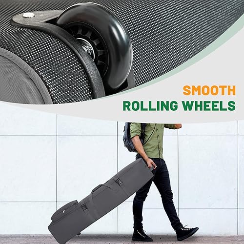 Miniatura 28 de Golf Travel Bags for Airlines with Adjustable Support Rod and Detachable Shoulder Straps, Hard case Top Soft Foldable Golf Club Travel Covers Negro