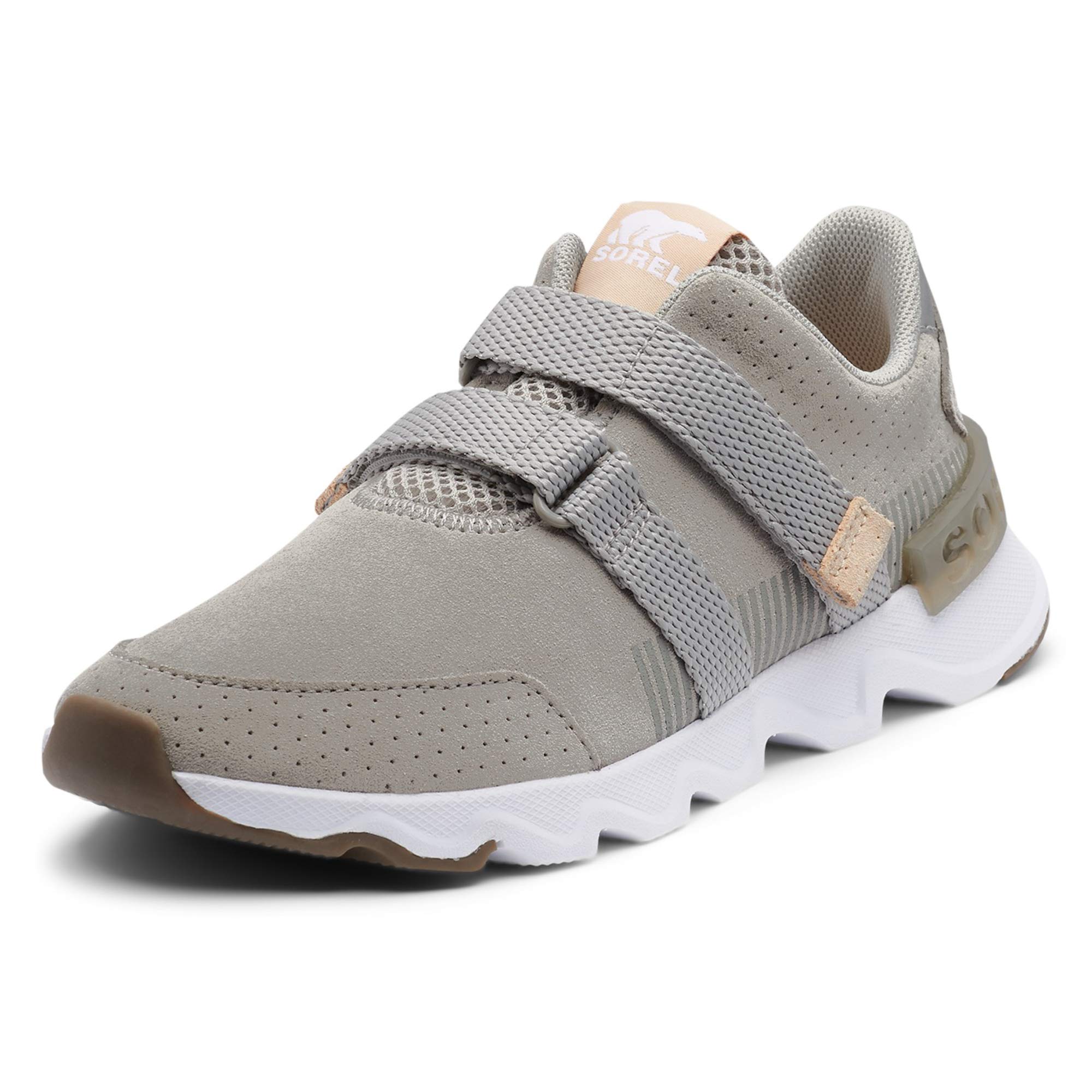 SorelWomen’s Kinetic Lite Strap, Suede or Mesh Sneaker with Scalloped Sole