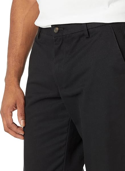 Amazon Essentials Men's Straight Fit Wrinkle-Resistant Flat-Front Casual Chino Trousers 42W / 29L Black - 2