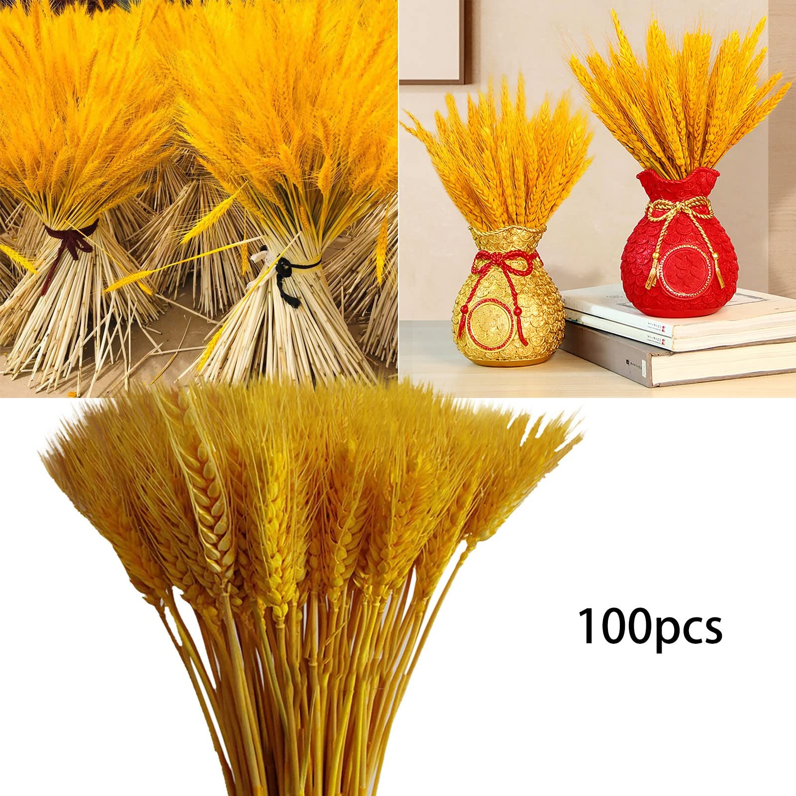 100 STK Getrocknete Gerste Und Weizen 55cm Natürli Produktbild-Vorschau 5