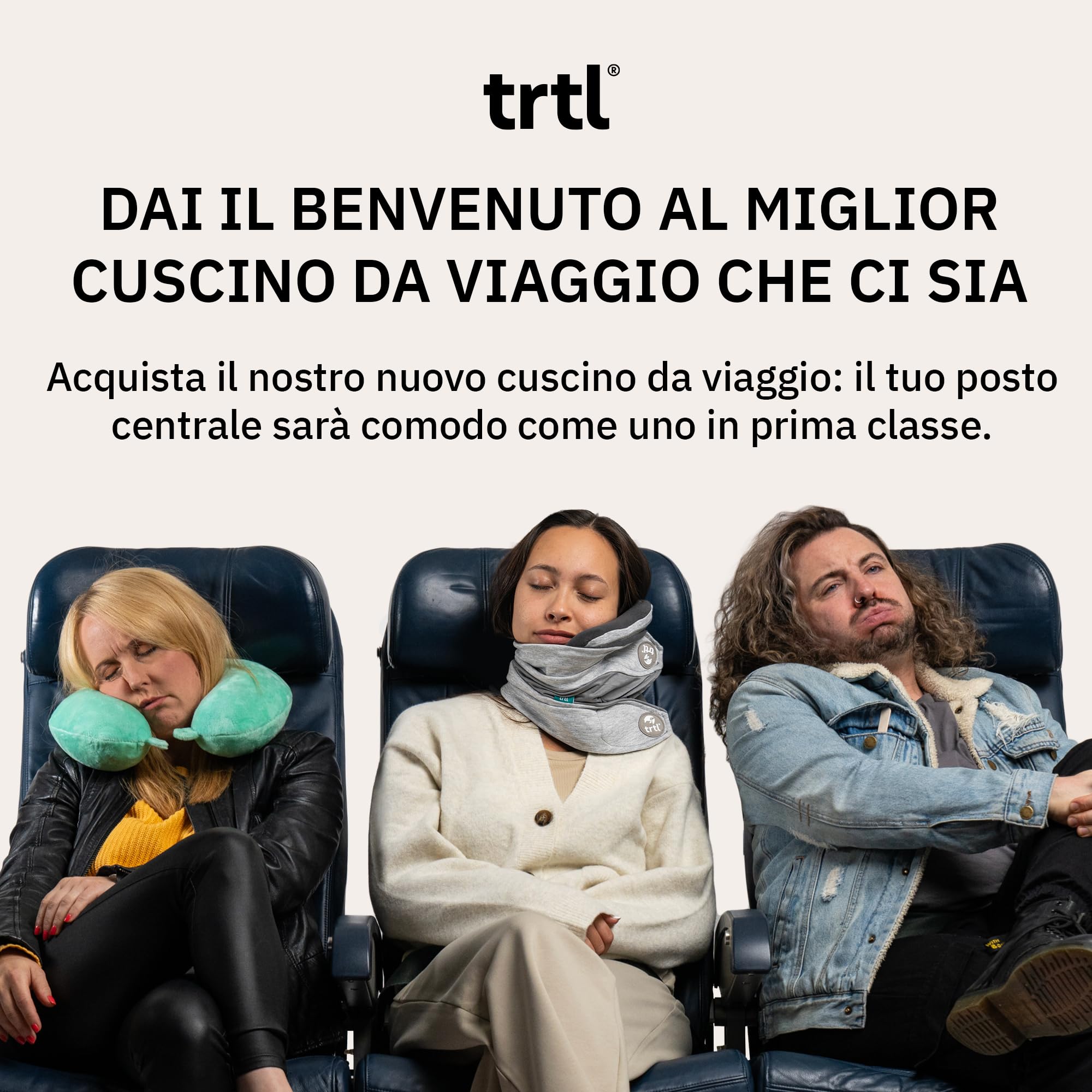 Trtl Travel Pillow Plus Grigio | Cuscino da viaggio regolabile in altezza | Per viaggiare comodamente in aereo, auto e autobus | Sistema di supporto unico | Salvaspazio