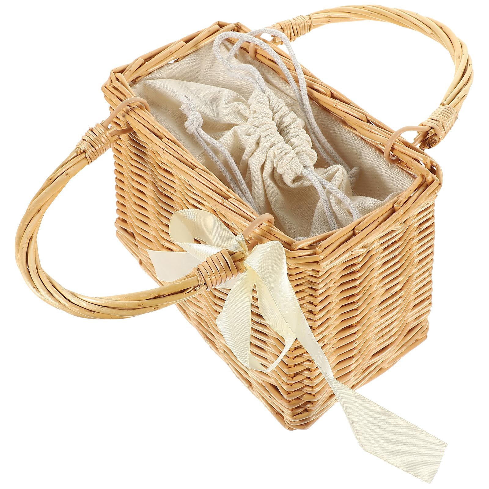 Panier de rangement en osier tressé main grande capacité