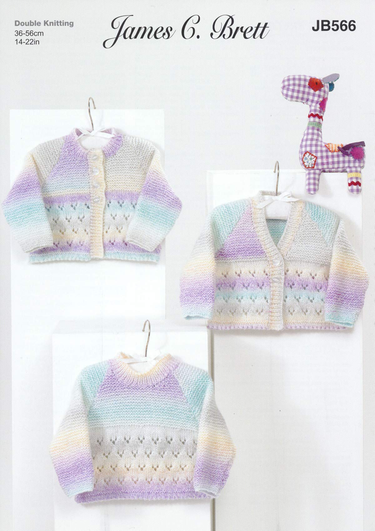 Knitting Pattern Baby Lacy Jumper & Cardigans James Brett Double Knit DK JB566