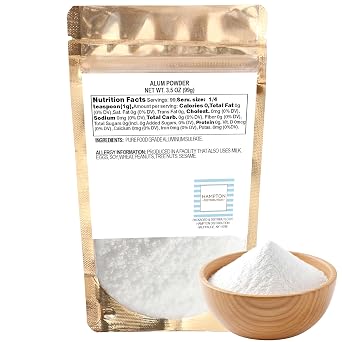 Alum Powder, 3.5 Ounce Resealable Bag, Hampton Distribution