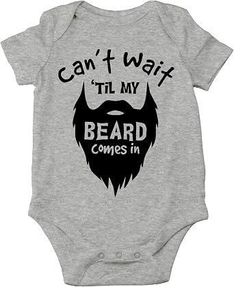 Cant Wait Til My Beard - Baby Clothes - Funny Newborn Bodysuit Outfits for Boys