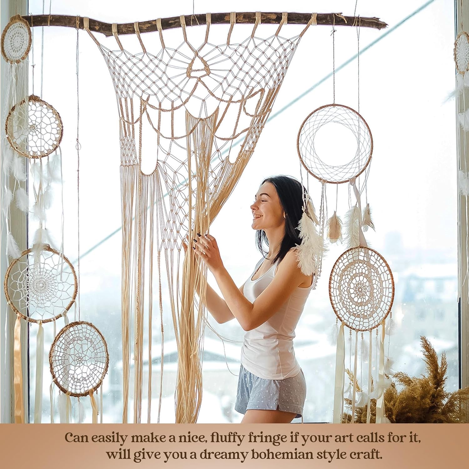 Wesnoy 12 Rolls Macrame Cord, 3 mm x 1308 Yards Natural Cotton Twine, Colored Macrame String, Colorful Cotton Rope for DIY Crafts Knitting, Artworks, Wall Hanging, Plant Hangers (Classic Color)