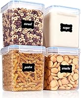 Vista 1 de Vtopmart Contenedores de almacenamiento de alimentos de 2.5 litros/84.5 onzas, 4 Piezas recipientes herméticos de plástico sin BPA para harina