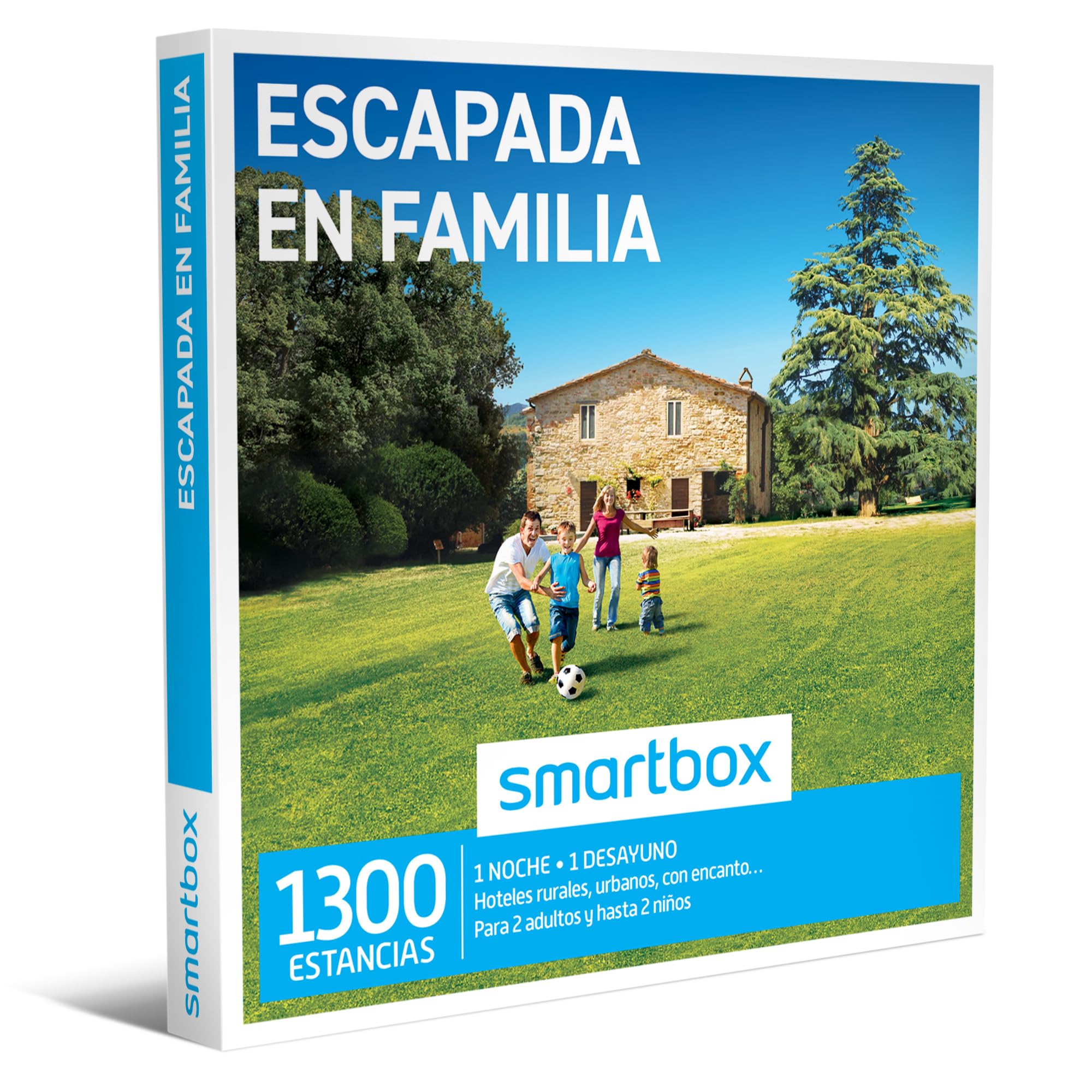 Smartbox - Caja Regalo Escapada en Familia - Idea de Regalo Familia - 1 Noche con Desayuno para 2 Adultos y hasta 2 niños